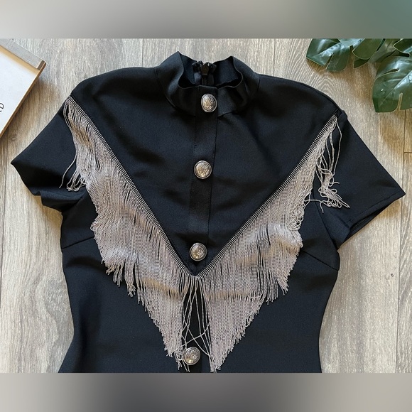 Metal short fringed bodycon dress Unbranded. Size L - Picture 7 of 16